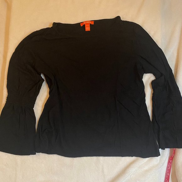 Joe Fresh Long "Bell" Sleeve Black T-Shirt XL - Picture 1 of 5
